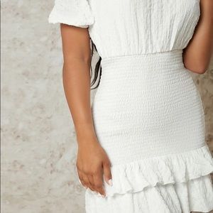 💜💜All White Womens ruffle dress💜💜